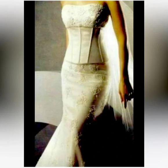 white christmas dresses Oleg Cassini CWG878 – Nearly Newlywed main image 1